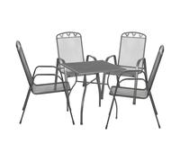 GREEMOTION Ensemble de jardin Toulouse (Table + 4 chaises empilables, 70 x 74 x 70 cm)