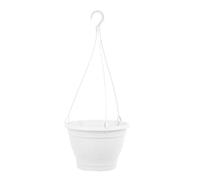 greemotion Panier à Fleurs Suspendu Lea, Pot de Fleurs à Suspendre en Plastique, Ø env. 25 cm, Hauteur env. 16,7 cm, Capacité env. 5,1 L, Blanc