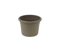 greemotion Pot de fleurs rond en plastique Ø 15cm 1L - Pot pour plantes extérieures et intérieures - Pot de jardin couleur taupe
