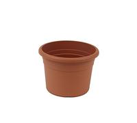 greemotion Pot de fleurs rond en plastique Ø 18cm 1,5L - Pot pour plantes extérieures et intérieures - Pot de jardin couleur terre cuite