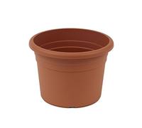 greemotion Pot de fleurs rond en plastique Ø 60cm 61L - Pot pour plantes extérieures et intérieures - Pot de jardin couleur terre cuite