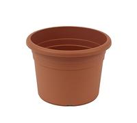 greemotion Pot de fleurs rond en plastique Ø 70cm 96L - Pot pour plantes extérieures et intérieures - Pot de jardin couleur terre cuite