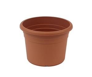 greemotion Pot de fleurs rond en plastique Ø 70cm 96L - Pot pour plantes extérieures et intérieures - Pot de jardin couleur terre cuite