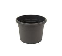 greemotion Pot de fleurs rond en plastique - Pot pour plantes extérieures et intérieures - Pot de jardin couleur anthracite Ø 45cm 26l