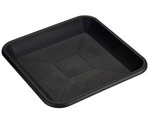 greemotion Soucoupe carrée pour pot de fleur 34 x 34 cm - Dessous de pot de fleur en plastique gris anthracite - Plateau pour jardinière résistant aux UV et au gel