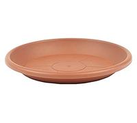 greemotion Soucoupe pour pot de fleur rond couleur terre cuite Ø24 cm - Dessous de pot de fleurs en plastique - Sous-pot pour plantes - Plateau pour pot de fleurs rond