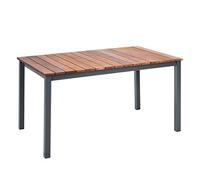 greemotion Table de Jardin Mackay, Table Salle à Manger Rectangulaire, Table de Terrasse en Bois d’Eucalyptus FSC® et Structure en Aluminium, Anthracite/Bois