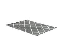 greemotion Tapis d’Extérieur et d’Intérieur Santo, Tapis de Jardin Réversible en Polypropylène avec Ornement de Losange, env. 200 x 150 cm, Gris/Blanc