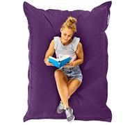 Green Bean© Indoor Pouf 120x160cm 270L Enfants & Adultes Bean Bag Remplissage de Perles EPS Pouf Géant Grand Lavable Résistant aux Intempéries Lounge Chair Coussin de Siège Repos Sol Mauve