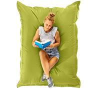 Green Bean© Pouf 120x160cm 270L Enfants&Adultes Bean Bag Remplissage de Perles EPS Pouf Géant Grand Extérieur Outdoor Coussin Repos Siège Sol Lavable Résistant aux Intempéries Lounge Chair Vert
