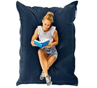 Green Bean© Pouf 120x160cm 270L Enfants&Adultes Bean Bag Remplissage de Perles EPS Pouf Géant Grand Extérieur Outdoor Coussin Repos Siège Sol Lavable Résistant aux Intempéries Lounge Chair Bleu Foncé