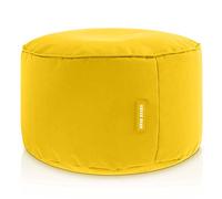Green Bean© Pouf 25x45cm avec Remplissage de Perles EPS - Pouf Tabouret de Pied- Coussin de Sol pour Enfants et Adultes - Repose-Pieds Pouf Jaune