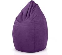 Green Bean© Pouf avec Dossier 60x60x90cm - Coussin de Siège Intérieur Remplissage 220L Doux et Lavable - Bean Bag Coussin de Sol Lounge Chair Hocker Chaise