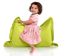Green Bean© Pouf pour Enfants 70x100cm & 70 litres Remplissage de Perles EPS - Indoor&Outdoor - Bean Bag Coussin Siège Coussin de Sol Fauteuil Pouf Géant Coussin de Repos Garçons & Filles Vert Clair