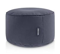 Green Bean© Pouf-Tabouret 25x45cm avec Remplissage de Perles EPS - Coussin pour Pieds Pouf Chaise - Coussin Sol pour Enfants & Adultes - Repose-Pieds Coussin Siège Gris Acier