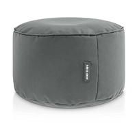 Green Bean© Pouf-Tabouret 25x45cm avec Remplissage de Perles EPS - Coussin pour Pieds Pouf Chaise - Coussin Sol pour Enfants & Adultes - Repose-Pieds Coussin Siège Gris