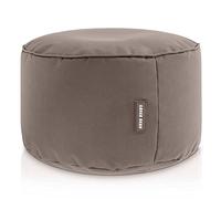 Green Bean© Pouf-Tabouret 25x45cm avec Remplissage de Perles EPS - Coussin pour Pieds Pouf Chaise - Coussin Sol pour Enfants & Adultes - Repose-Pieds Coussin Siège Kaki