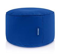 Green Bean© Pouf-Tabouret 25x45cm avec Remplissage de Perles EPS - Coussin pour Pieds Pouf Chaise - Coussin Sol pour Enfants & Adultes - Repose-Pieds Coussin Siège Bleu