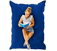 Green Bean© Pouf XXL 140x180cm 380L Enfants&Adultes Bean Bag Remplissage de Perles EPS Pouf Géant Grand Extérieur Outdoor Coussin Repos Siège Sol Lavable Résistant aux Intempéries Lounge Bleu