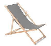 Green Blue Fauteuil de Plage Pliant en hetre Classique Lit de Plage (Gris)
