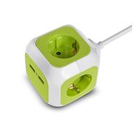 Green Blue GB118G MagicCube Quadruple Prise de Courant: Version Allemande 2 entrées USB 1,4m