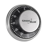 GreenBlue Minuteur de cuisine GB152 mécanique 59 min avec dos magnétique Argent-Noir