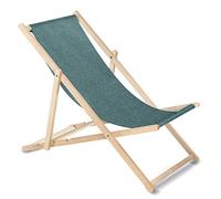 Green Blue GB183M Chaise Longue de Jardin en Bois Transat Melange Turquoise