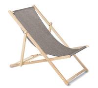 Green Blue GB183M Chaise Longue de Jardin Transat en Bois Gris Melange