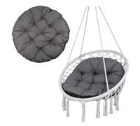 Green Blue GB243 GR Coussin de Jardin Rond 110 cm pour nid de Cigogne, Cocon et Fauteuil papasan, Gris, épaisseur 13-15 cm, matelassé, garnissage en Billes de Silicone (Cocon Non Inclus)