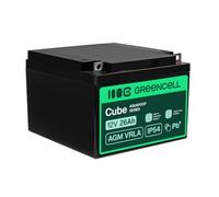 Green Cell AGM 12V 26Ah VRLA Batterie au Plomb pour Bateaux et Yachts | pour Onduleurs, Systèmes Photovoltaïques, Panneaux Solaires, Alarmes Incendie, Télécommunications et Camping-cars