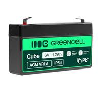 Green Cell AGM 6V 1,2Ah VRLA Batterie au Plomb pour Jouets et Tondeuses | pour Caisses et Balances, Systèmes d’Alarme et de Sécurité Incendie, Caméras de Surveillance et Systèmes de Télécommunication