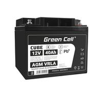 Green Cell AGM VRLA Batterie au Plomb, 12 V, 40 Ah, avec Batterie Non tissée, IP54, résistante aux Cycles, sans Entretien, pour Caravane, photovoltaïque, Fauteuil Roulant, Caravane (12 V 40 Ah)