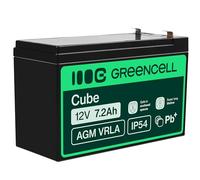 Green Cell Batterie AGM VRLA 12V 7,2Ah - Batterie Plomb-Acide de Remplacement pour systèmes UPS, Alimentation de Secours et Applications à Cycles fréquents (Batterie Gel)