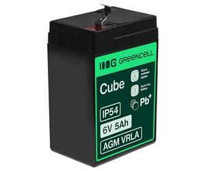 Green Cell Batterie AGM VRLA 6V 5Ah - Batterie Plomb-Acide de Remplacement pour systèmes UPS, Alimentation de Secours et Applications à Cycles fréquents (Batterie Gel)