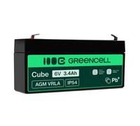 Green Cell Battery AGM VRLA 6V 3.4Ah - Battery - Mignon (AA)