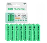 Green Cell GR12 Piles rechargeables 16x AAA R3 Ni-MH 950mAh