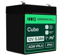 Green Cell Pro Rechargeable Batterie AGM 12V 5,3Ah accumulateur au Gel Plomb Cycles sans Entretien VRLA Battery étanche Résistantes, Jouets, Installations d'alarme, Véhicules pour Enfants AGM45
