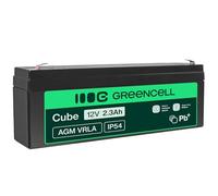 Green Cell Rechargeable Batterie AGM 12V 2,3Ah VRLA accumulateur au Gel Plomb Cycles sans Entretien Battery étanche Jouets Alarm échosondeur Les balances Caisse Systèmes de sécurité