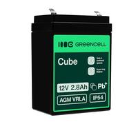 Green Cell® Rechargeable Batterie AGM 12V 2.8Ah VRLA accumulateur au Gel Plomb Cycles sans Entretien Battery étanche Jouets | Installations d'alarme | Véhicules pour Enfants | Les clôtures | USV