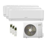 Green Electric Plus Climatiseur Trial Split 9000 + 9000 + 18000 BTU, Wi-Fi R32, Efficacité Énergétique A++/A+, 3 Unités Intérieures et 1 Unité Extérieure, avec Télécommande, Basse Consommation