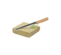 Green Home Couteau d'isolation avec poignée en bois (poignée du hêtre) 42/27,5 cm Couteau pour matériaux isolants