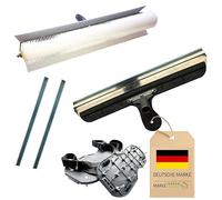 Green Home Rouleau débulleur 50 cm Rouleau à pointes 11 mm avec protection anti- éclaboussures et chaussures en nylon à pointes et raclette crantée revêtement inclus dans un ensemble