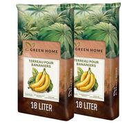 Green Home Terre pour Bananier 36L - Substrat Premium pour Bananier & Plantes Tropicales | Terreau Riche en Nutriments avec Engrais à Libération Lente | Perlite, Fibre de Coco & Humus, pH 5,9