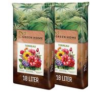 Green Home Terreau Universel 36L - pour Plantes Intérieur, Balcon & Jardin | avec NP 23-14, NPK 14-10-18 | Perlite, Fibre de Coco & Humus d’Écorce | pour Carrés Potagers & Bacs