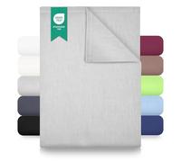Green Mark Drap Plat 100% Coton - Drap Classique sans élastique, Doux pour la Peau, Facile d’Entretien, Lavable à Haute température - Gris Argenté - 180x275 cm