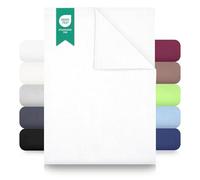 Green Mark Drap Plat 100% Coton - Drap Classique sans élastique, Doux pour la Peau, Facile d’Entretien, Lavable à Haute température - Blanc - 180x275 cm