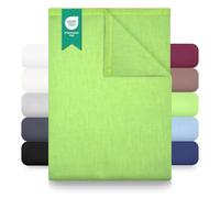 Green Mark Drap Plat 100% Coton - Drap Classique sans élastique, Doux pour la Peau, Facile d’Entretien, Lavable à Haute température - Vert Pomme - 150x250 cm