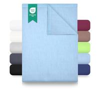 Green Mark Drap Plat 100% Coton - Drap Classique sans élastique, Doux pour la Peau, Facile d’Entretien, Lavable à Haute température - Bleu Clair - 180x275 cm