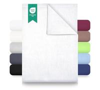Green Mark Drap Plat 100% Coton - Drap Classique sans élastique, Doux pour la Peau, Facile d’Entretien, Lavable à Haute température - Blanc - 270x290 cm