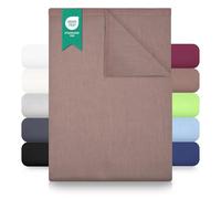 Green Mark Drap Plat 100% Coton - Drap Classique sans élastique, Doux pour la Peau, Facile d’Entretien, Lavable à Haute température - Sable/Beige - 240x275 cm
